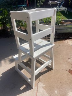 White toddler tower