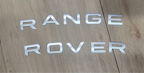 Range Rover Silver Letter Badge Emblem Set