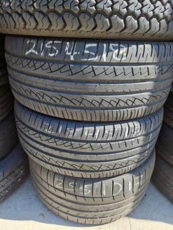 Pair of used 215/45/18 Tires