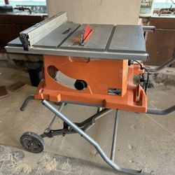 Portable Corded Pro Jobsite Table Saw with Stand - Rigid TS-UV