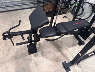 Gym equipment, Smith machine, and bench