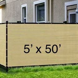 FENCE SCREEN 5 x 50 Privacy Screen - BEIGE 5x50