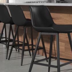 Set Of 4 Black bar Stools