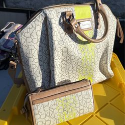 Calvin Klein Handbag With Matching Wallet