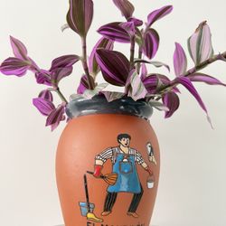 Water-Grown Tradescantia Nanouk in Ceramic Vase | Healthy & Easy Care