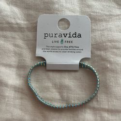 Pursvida World Water Day Tile Bead Stretch Bracelet