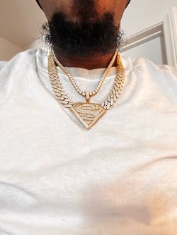 Gold Cuban Moissanite