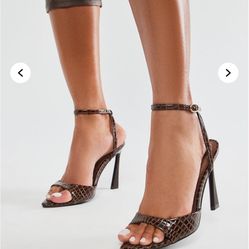 Brown Strap Heel Croc Material 