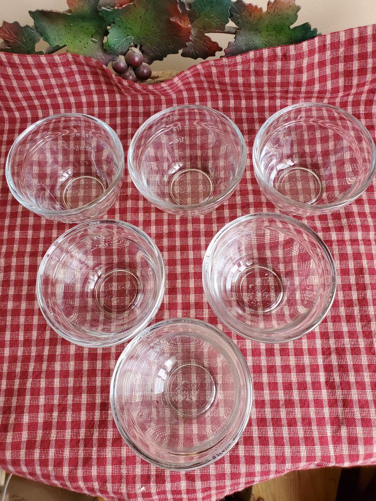 6 pampered chef 3/4 cup prep bowls
