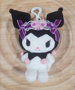 Sanrio Kuromi Lace Lolita Kawaii Charm 5" Plush Keychain