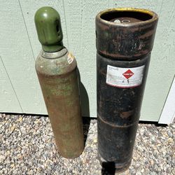 Acetylene And Oxygen Bottles 