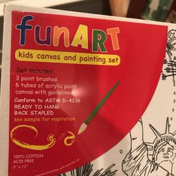 Kids Canvas Painting Set Statue Of Liberty