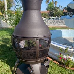 Brand New Patio Wood Chimney Metal Frame