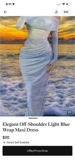 Maternity photo shoot baby blue dress