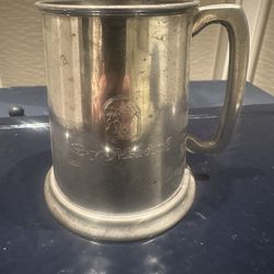 Vintage Pewter Beer Tankard