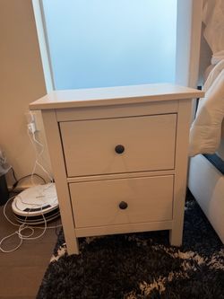 IKEA HEMNES 2-Drawer Side Table / Nightstand (White) - $35