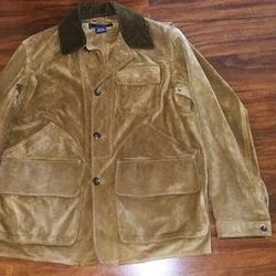 Vtg Polo Sport Sportswoman Ralph Women size S Leather Hunting Jacket
