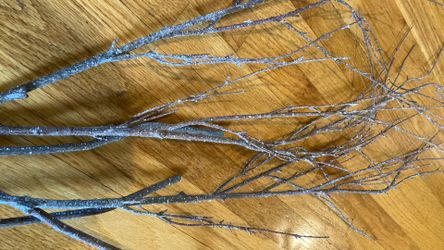 Christmas Tree Decor Sparkly Branches 3 Pc