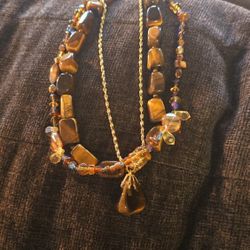 Vintage Tigers Eye Costume Jewelry 