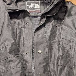 North Face black waterproof rain jacket