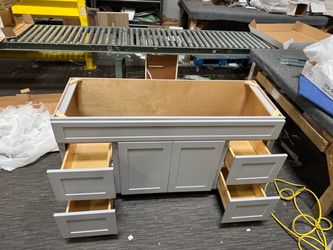 60” Gray Single Sink Bathroom Vanity – Brand New