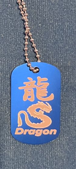 Blue Chinese Zodiac Dragon Necklace 