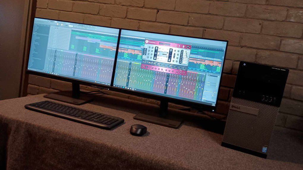 Music Studio Ready Pc , Dual Monitors Production & Recording 