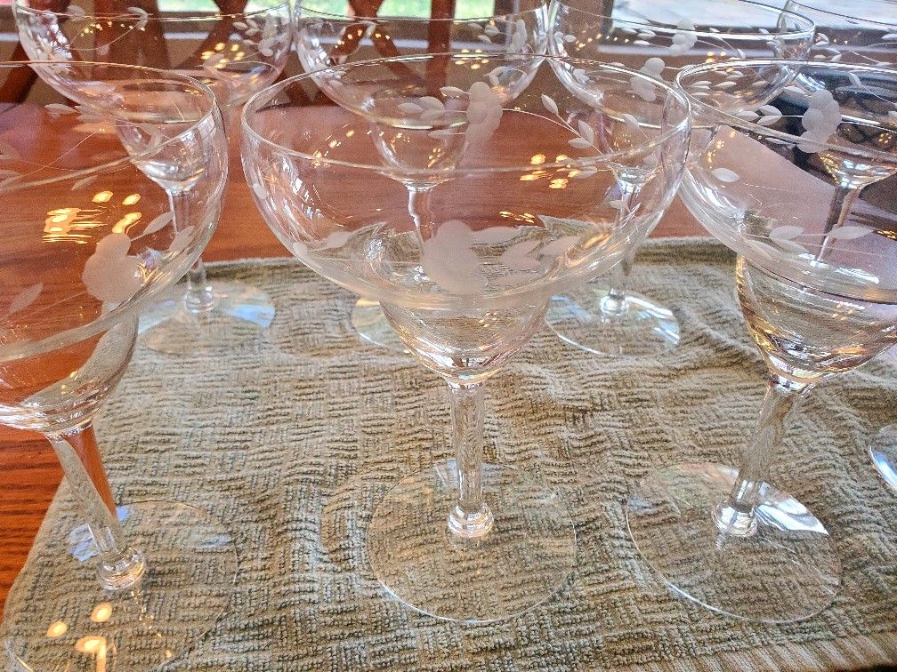 Princess House Margarita/Dessert Stemware Qty 8