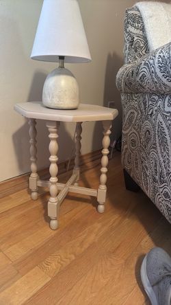 Wood side table