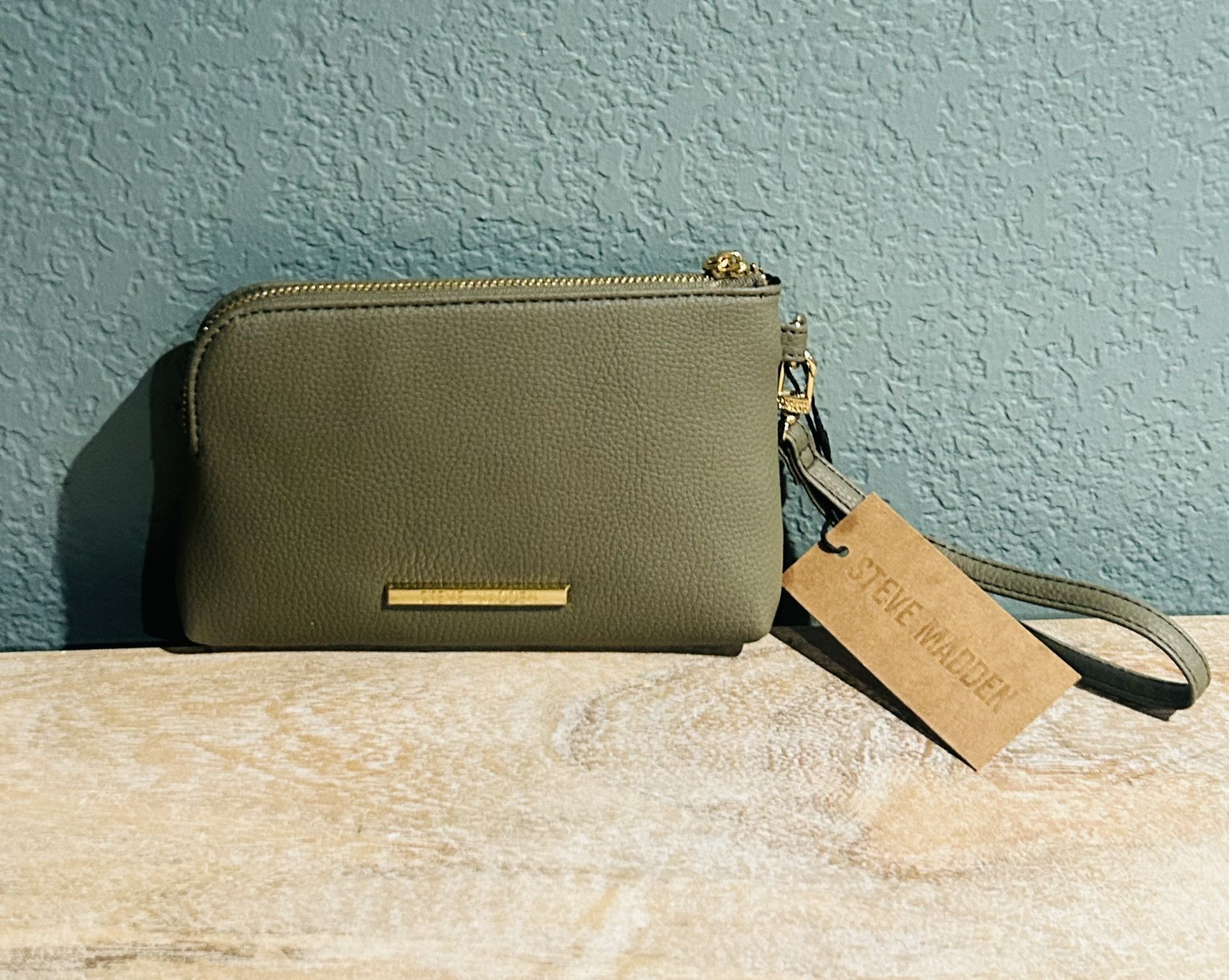 Steve Madden Double Zip Pouch Wristlet
