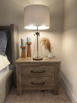 Nightstand Lamps Included. 