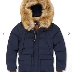 Jordan Craig navy blue parka Kids size 10 Coat
