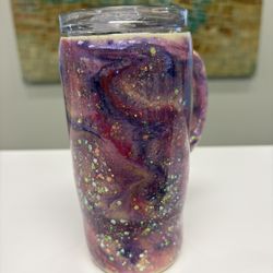 Pink And Purple Glitter Tumbler
