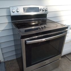 GE Glass 5 Burner Stovetop Black And Stainless 