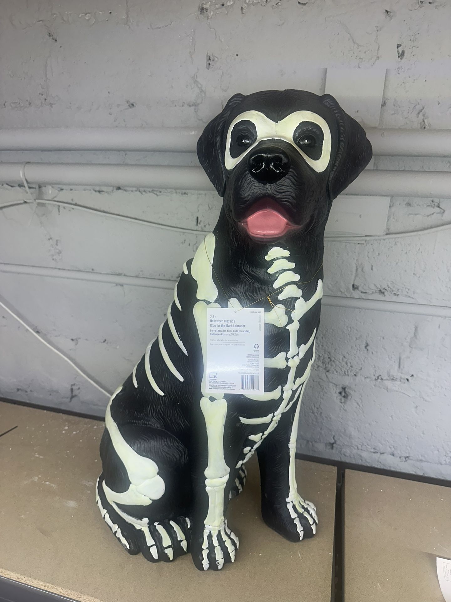 2.5 Ft. Glow-In-The-Dark Labrador Black Lab Dog - Blow Mold Halloween Home Depot