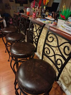 4 bar stools chairs barstools 28"