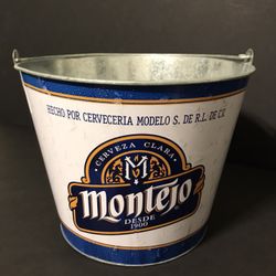 Montejo Desde Cerveza Clara Tin Ice Beer Bucket in Excellent Used Condition