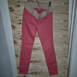 Coral Pink Jeans  Old Navy Maternity Size 4 super Skinny