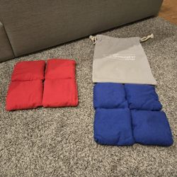 GoSports Dual Sided Cornhole Bean Bags - Slide and Stop Regulation Tournament Bean Bags, Set of 8