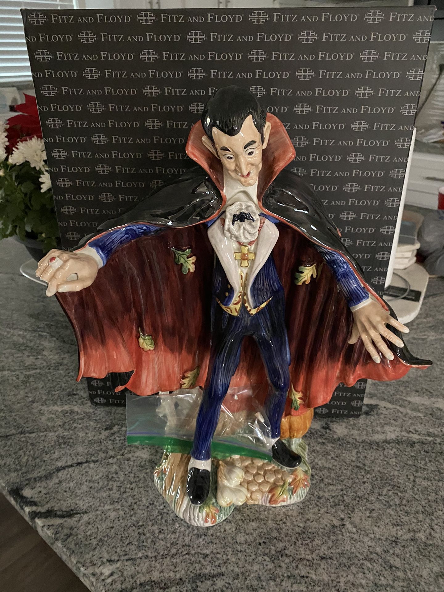 fitz and floyd halloween harvest dracula figure large