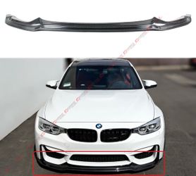 15-19 BMW F80 M3 F82 M4 V Style Carbon Fiber Front Bumper Lip