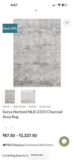 Surya Norland NLD-2315 Charcoal Area Rug