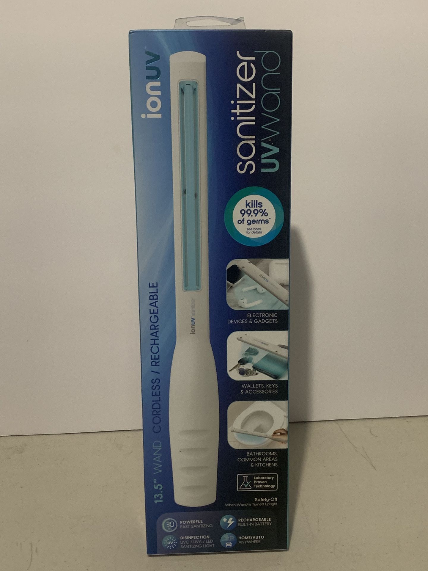IonUV Sanitation Wand Rechargeable Fast Sanitizing UVwand 13.5” NEW