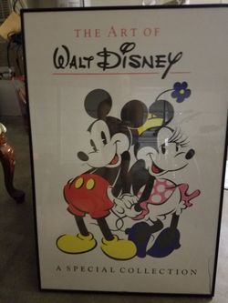 Large framed Minnie and Mickey mouse