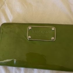 Kate spade lime Green walletpatent Leather