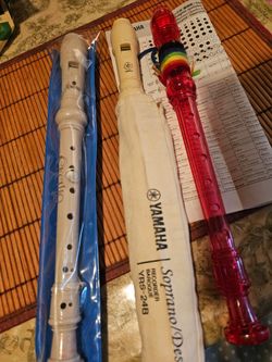 Lot of 3 Recorders Instruments Yamaha, Cecilio,