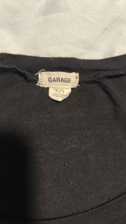 Garage Black Crop shoulder tie T-Shirt