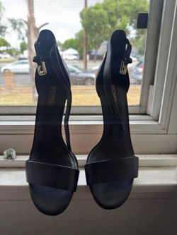 Michael Kors Black Leather Strappy Heels