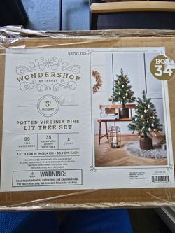 Wondershop at Target Potted Virginia Pine Lit Tree Set