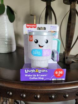 Fisher-Price Baby & Toddler Toy Laugh & Learn Coffee Mug Musical Activity with Lights & Educational Songs